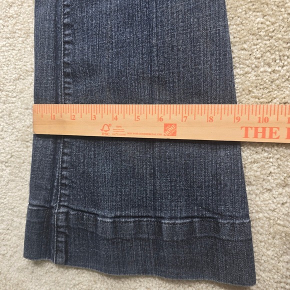 Mixit Women Dark Wash Flare Jeans Size 10 Stretch Wide Leg Trouser Denim - Picture 10 of 10